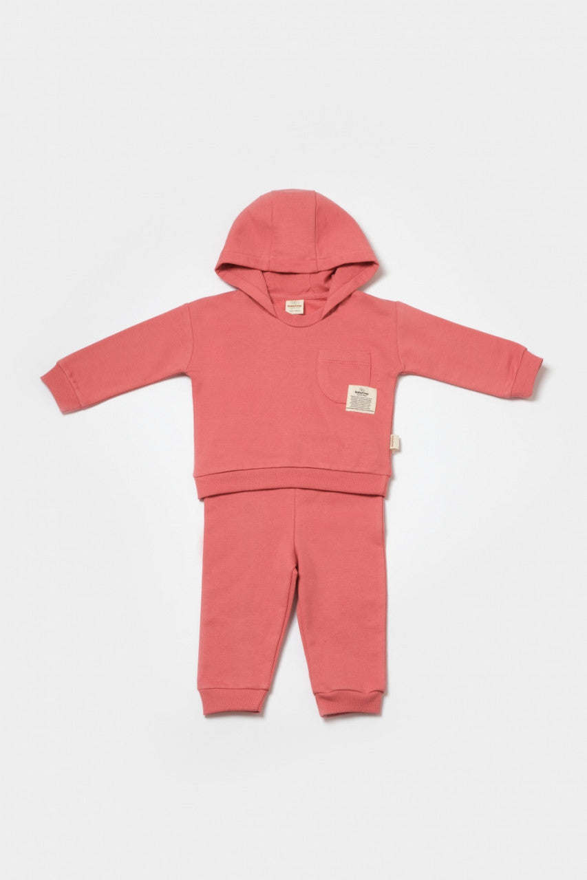 Set hanorac cu gluga si pantaloni, Two thread, 100%bumbac organic - , BabyCosy